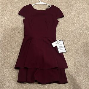 B Darlin Burgundy Mini Dress (size 1/2)